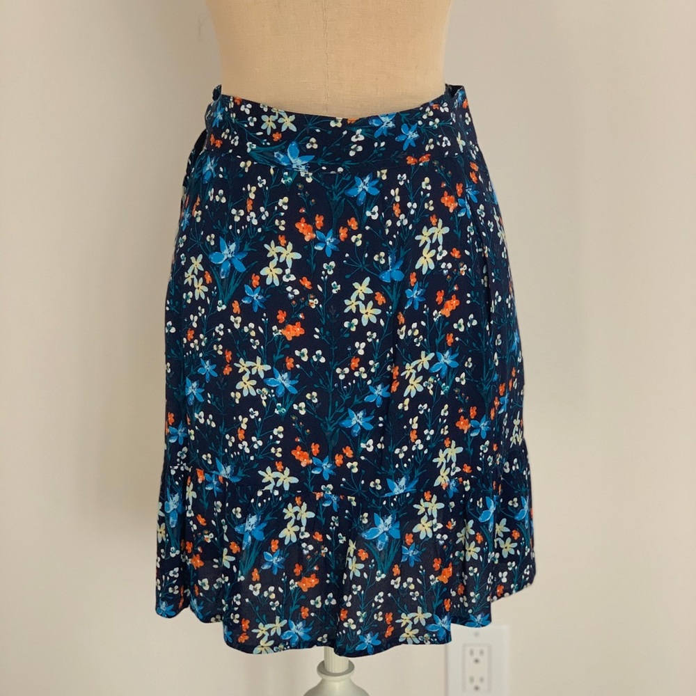 gap floral skirt with tie